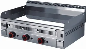 Plancha professionnelle gaz lisse 3 zones MCM PL-120_PROMO