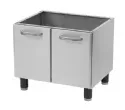 Pitement neutre - Ferm avec portes - Pieds rglables en plastique Dimensions : 660x530x570mm Fabrication : inox 430