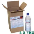 Produit polissage surface en acier inox 4 flacons d'1 KG Produit polissage dsinfectant, lgrement parfum formul pour le nettoyage et l'entretien des surfaces en acier inoxydable, pour les faire briller  nouveau.