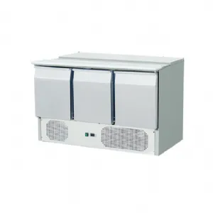 Saladette rfrigre 3 portes avec capot inox SKYRAINBOW THS903