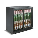 Arrière-bar réfrigéré 2 portes vitrées coulissantes SKYRAINBOW Arrière-bar réfrigéré 2 portes vitrées coulissantes SKYRAINBOW