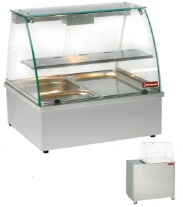 Vitrine chauffante bain marie 2 GN1/1 DIAMOND VBE-211_PROMO