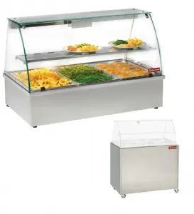 Vitrine chauffante bain marie bac gastro 3 GN1/1 DIAMOND VBE-311_PROMO